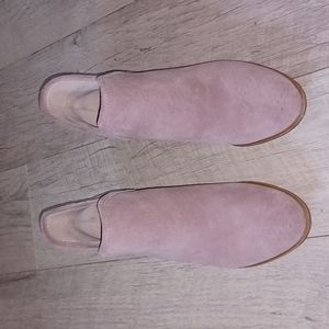 Lucky Brand Pink Suede Booties Sz 8